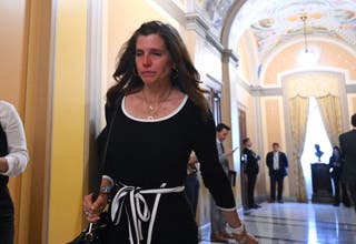 Mace was photographed on Tuesday in tears as she left the Government Reform Committee in Washington, D.C.